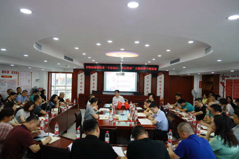 糧油集團(tuán)黨委書記邱衛(wèi)上“不忘初心、牢記使命”主題教育專題黨課